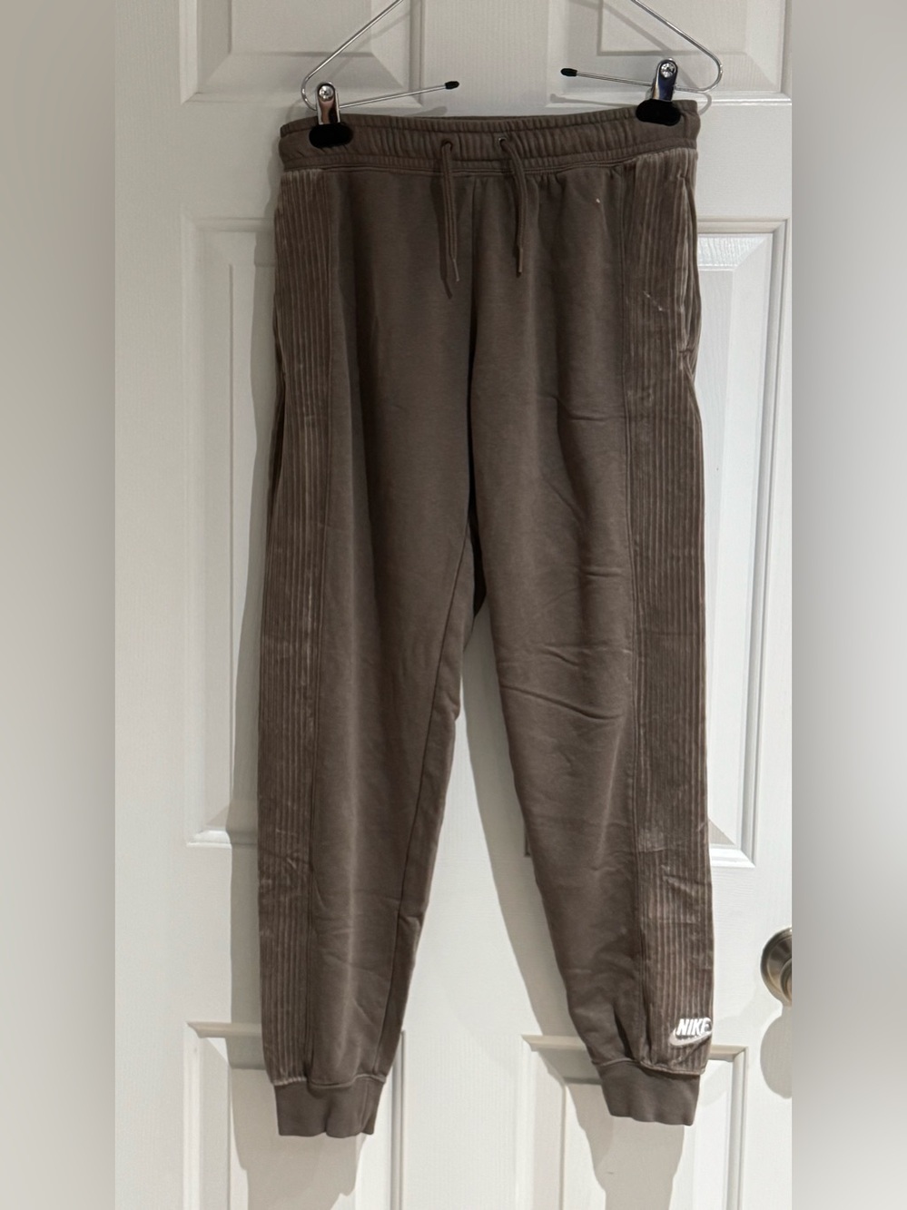 Nike Brown Ribbed Side-Panel Joggers Womens Size Small